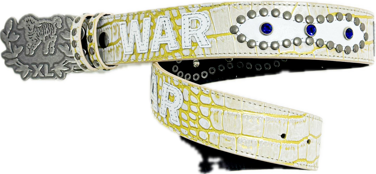 War Belt (White Gator) Pre-order